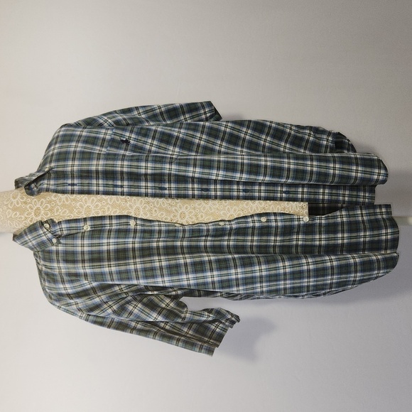 Ralph Lauren Men's Green 100% Cotton Short Sleeve Button Down Blare Shirt Size S - Picture 11 of 14